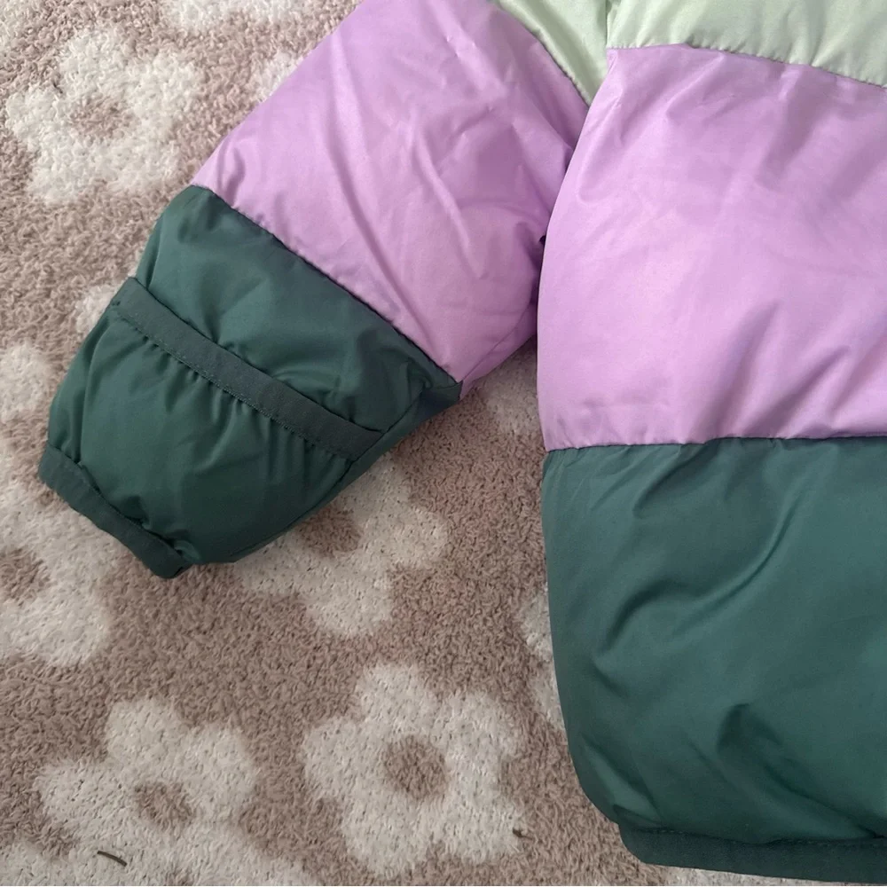 Swiss Tech Puffer Jacket Girls Size 18 Month Snow Cold Weather Striped Purple